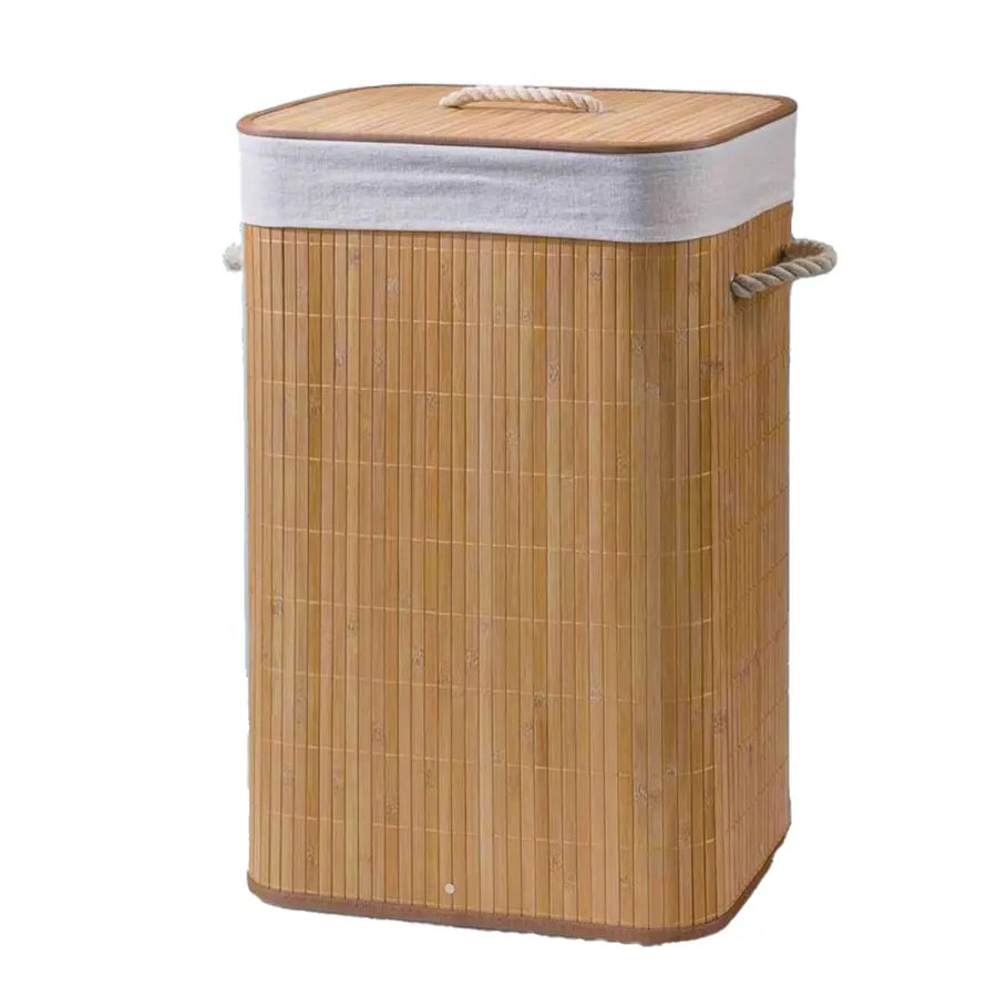 Kamet CL1814 Cesto de Roupa em Bambu Retangular CL1814